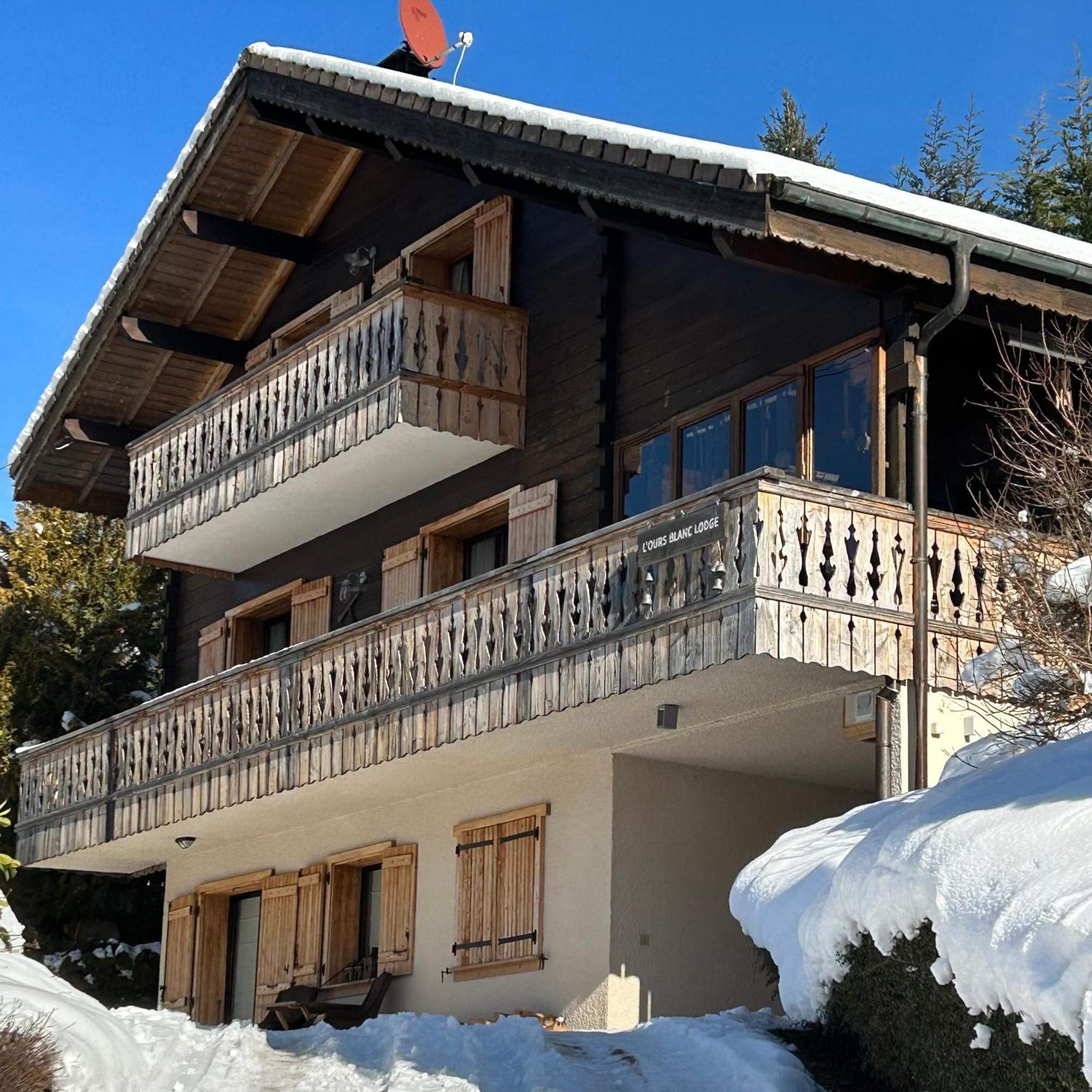 L'Ours Blanc Lodge Le Biot Esterno foto